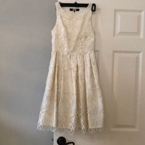 Eva Franco Anthropologie Cream Lace Dress